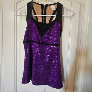 Purple dance costume tank